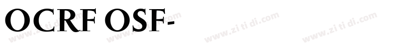 OCRF OSF字体转换